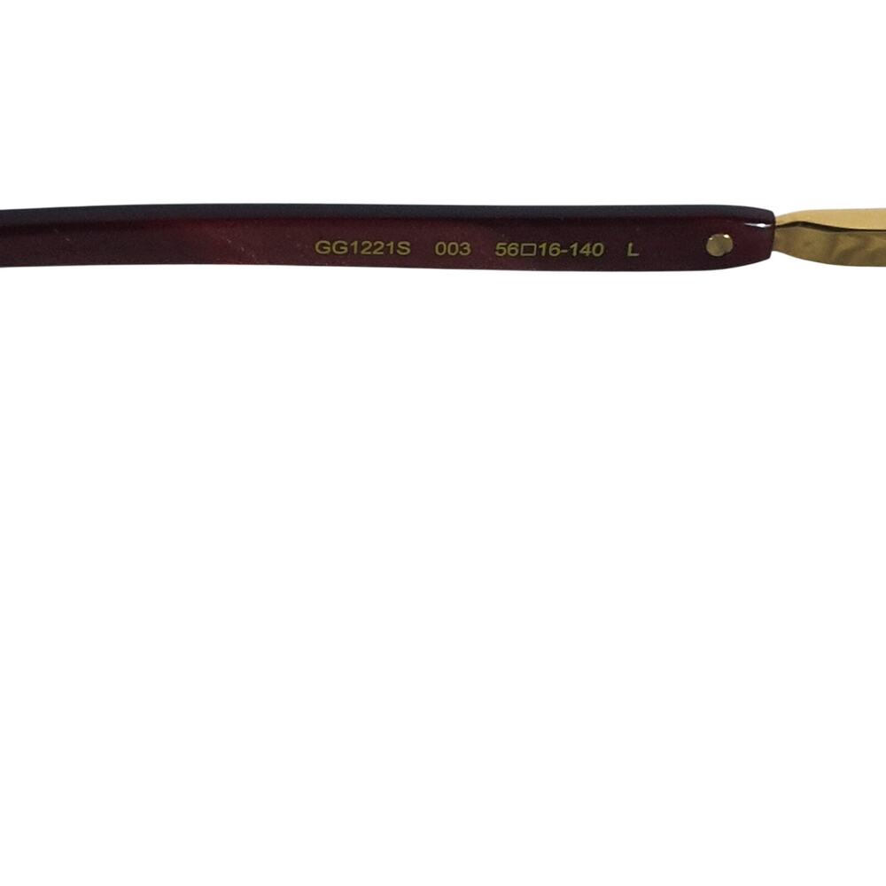 Gucci Sleek Purple Street Gg Rectangular Sunglasses - Picture 6 of 6